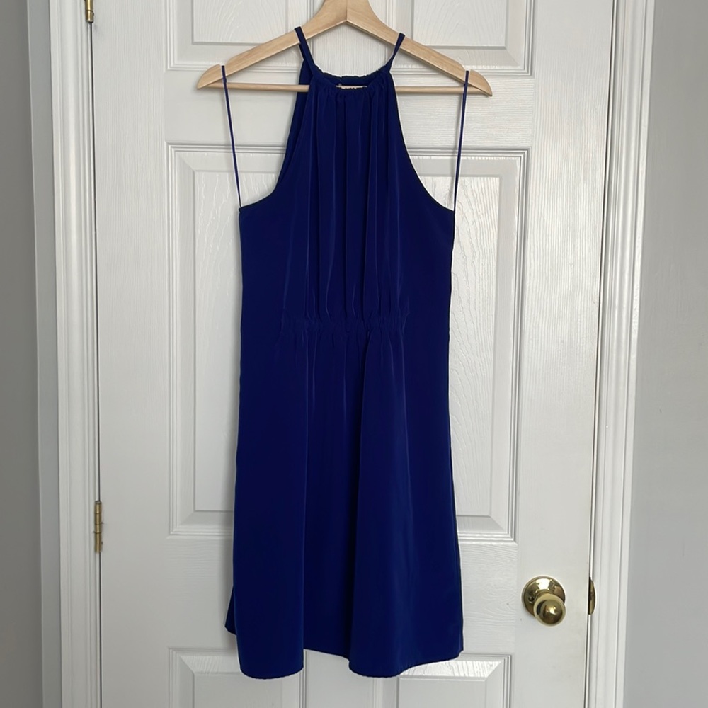 Zara Basic blue halter dress